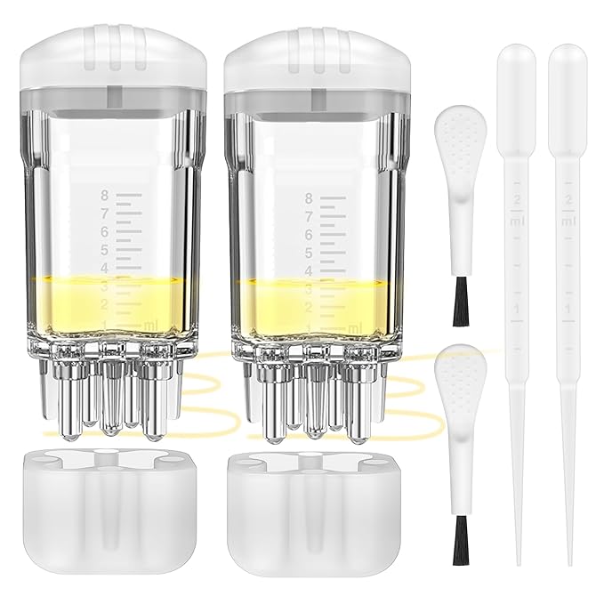 2 PCS Minoxidil Applicators with Cleaning Brush and Dropper, Anglecai Scalp Applicator Comb for Hair Oil Applicator Brush, Minoxidil Brushes for Scalp Applicator Comb for Hair Growth