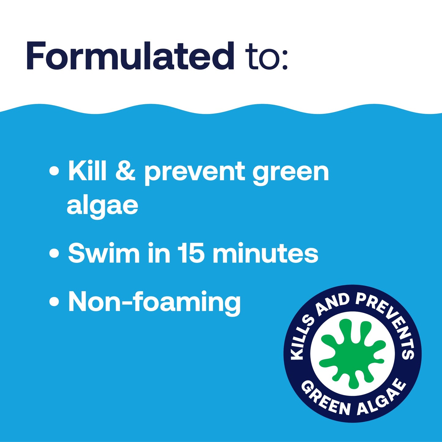 HTH 67289 Swimming Pool Care Algae Guard Ultra, Swimming Pool Chemical, Long Lasting Formula, 32 fl oz