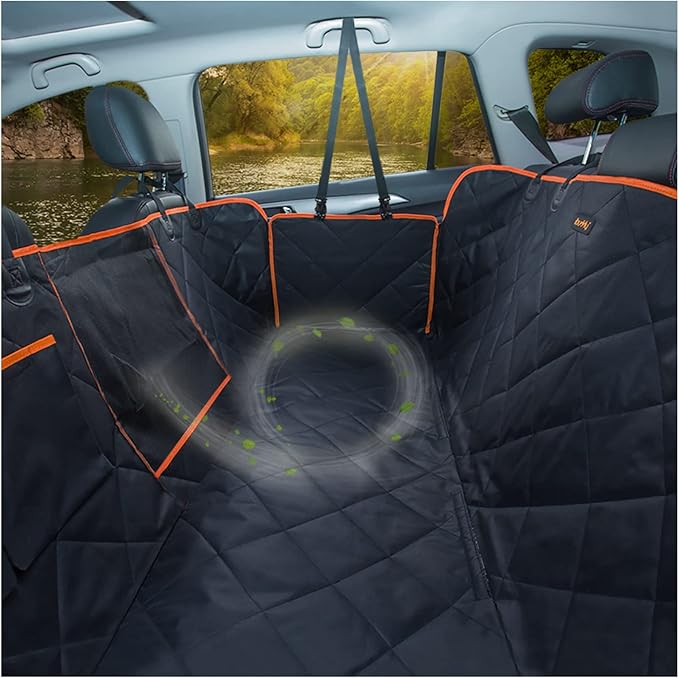 iBuddy Dog Car Seat Cover for Back Seat Waterproof Dog Car Hammock Protects Your Vehicle from Scratches, Hair, and Dirt Easy to Install & Clean Oxford Machine Washable Universal Fit Pet Seat Cover
