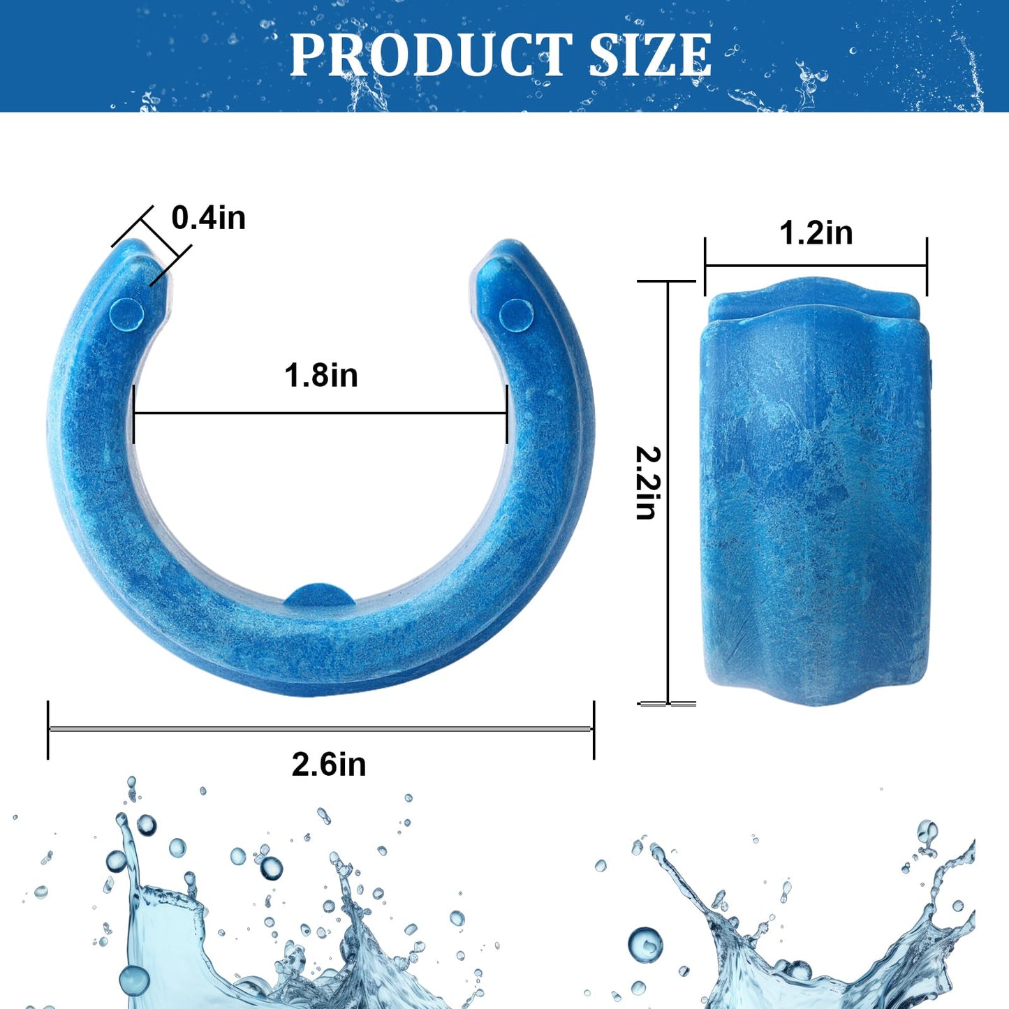 8 Pack Pool Cleaner Hose Weight Compatible with Zodiac Baracuda W83247 X70105 or Pentair Kreepy Krauly K12054 K12454, Blue