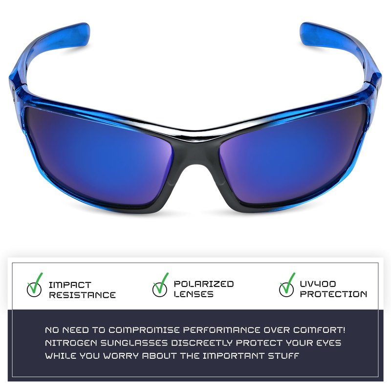 Nitrogen Polarized Wrap Around Sport Sunglasses for Men Women UV400 Driving Fishing Running Sun Glasses