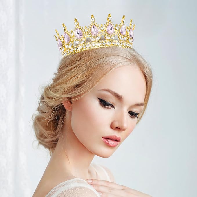 YOUlDIANZI Queen Crown Rhinestone Wedding Crowns and Tiaras for Women Costume Party Hair Accessories Princess BirthdayCrown Crystal BridalCrown
