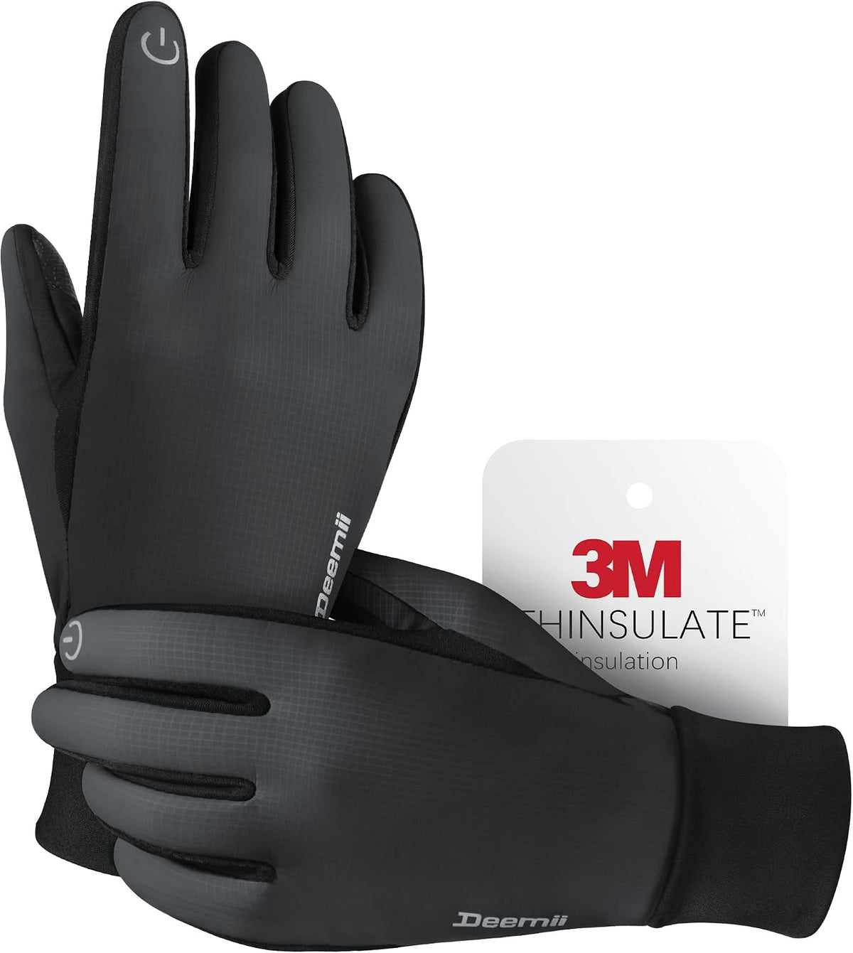 Winter Gloves Men Women Made with 3M Thinsulate, Lightweight Thermal Warm Gloves for Cold Weather with Touch Screen Fingers, Water Resistant Running Gloves for Cycling, Hiking, Driving