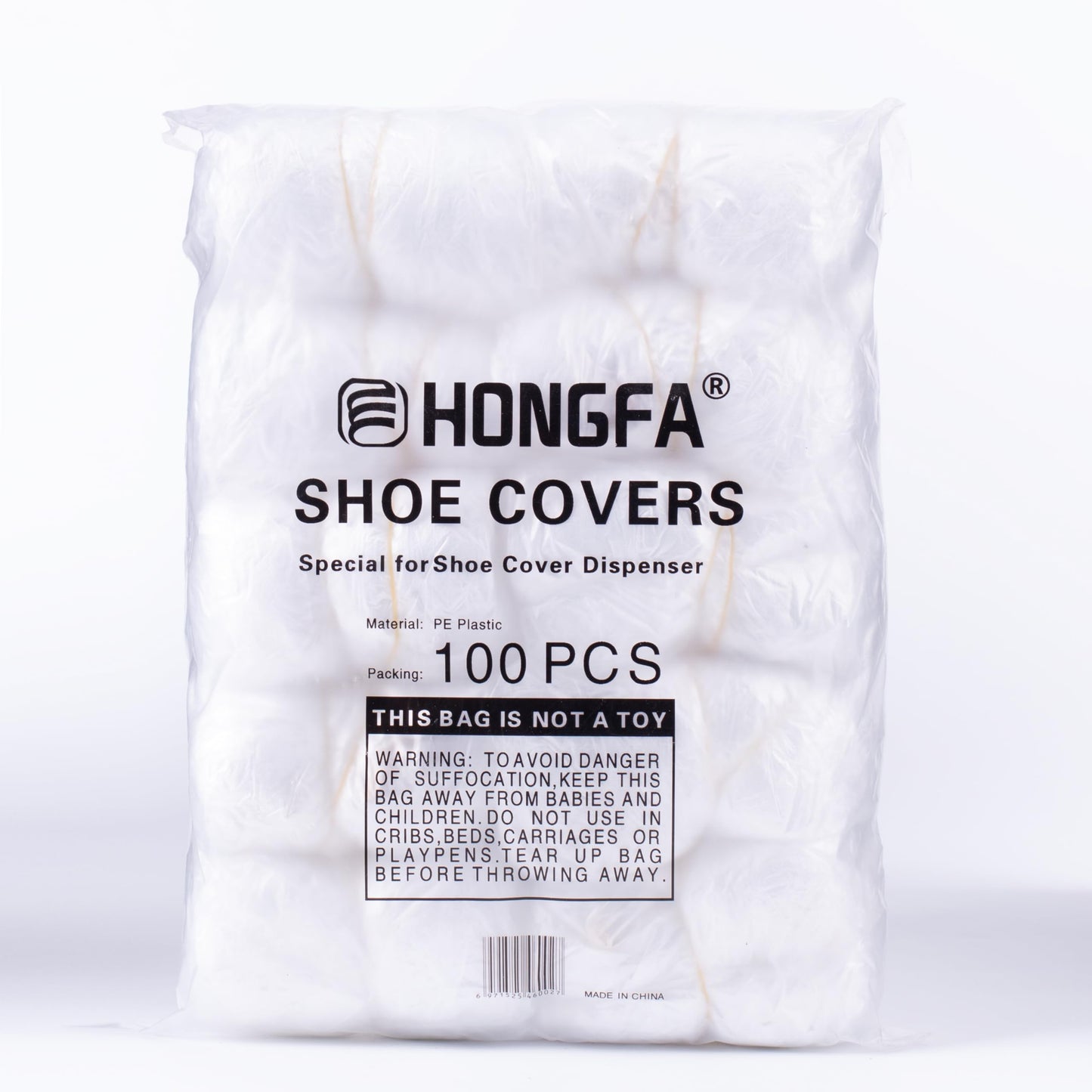 JATHIN Disposable Shoe Cover Refills for Automatic Shoe Cover Dispenser Machine, T-Buckle Shoe Cover 100 Pcs[White]