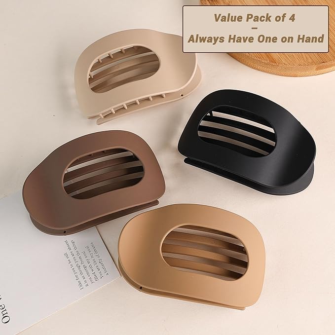 Duckbill Hair Clips for Women, Simple Elegant flat hair clips for Thick Thin Long Short Hairs (6Pcs,Mix-A)
