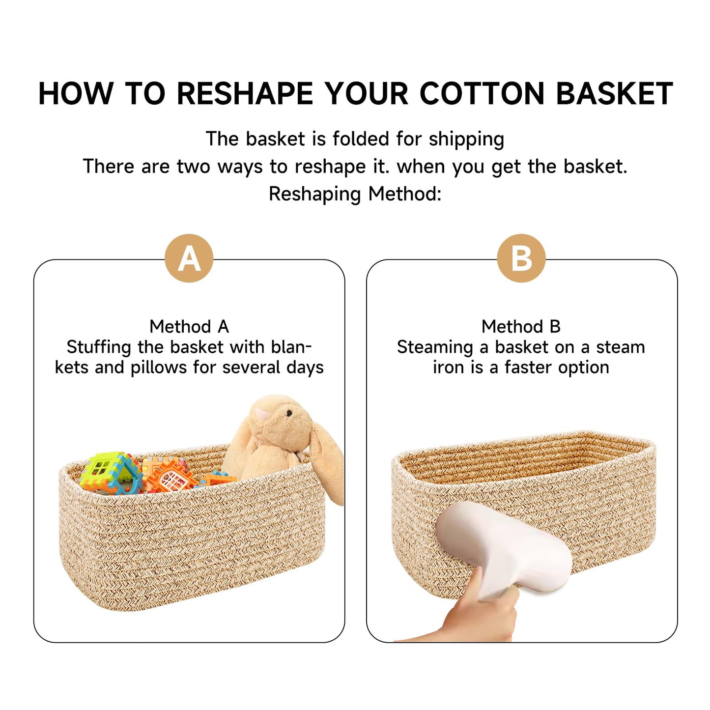MiniArk Small Storage Baskets for Organizing | Closet Organizer Bins | Shelf Toy Basket | Woven Rope Baskets | Cube Decorative Box | Shallow Basket | 13x8.5x5.1” | 4 Packs Dark Gray