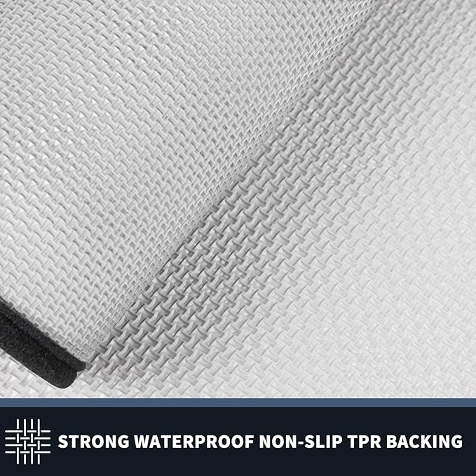 PURRUGS Dirt Trapping Door Mat 24" x 60", Non-Slip Washable Entry Mat, Dog Doormat, Front Door Mat, Super Absorbent Entrance Mat for Muddy Shoes & Paws, Bluish Grey & Charcoal