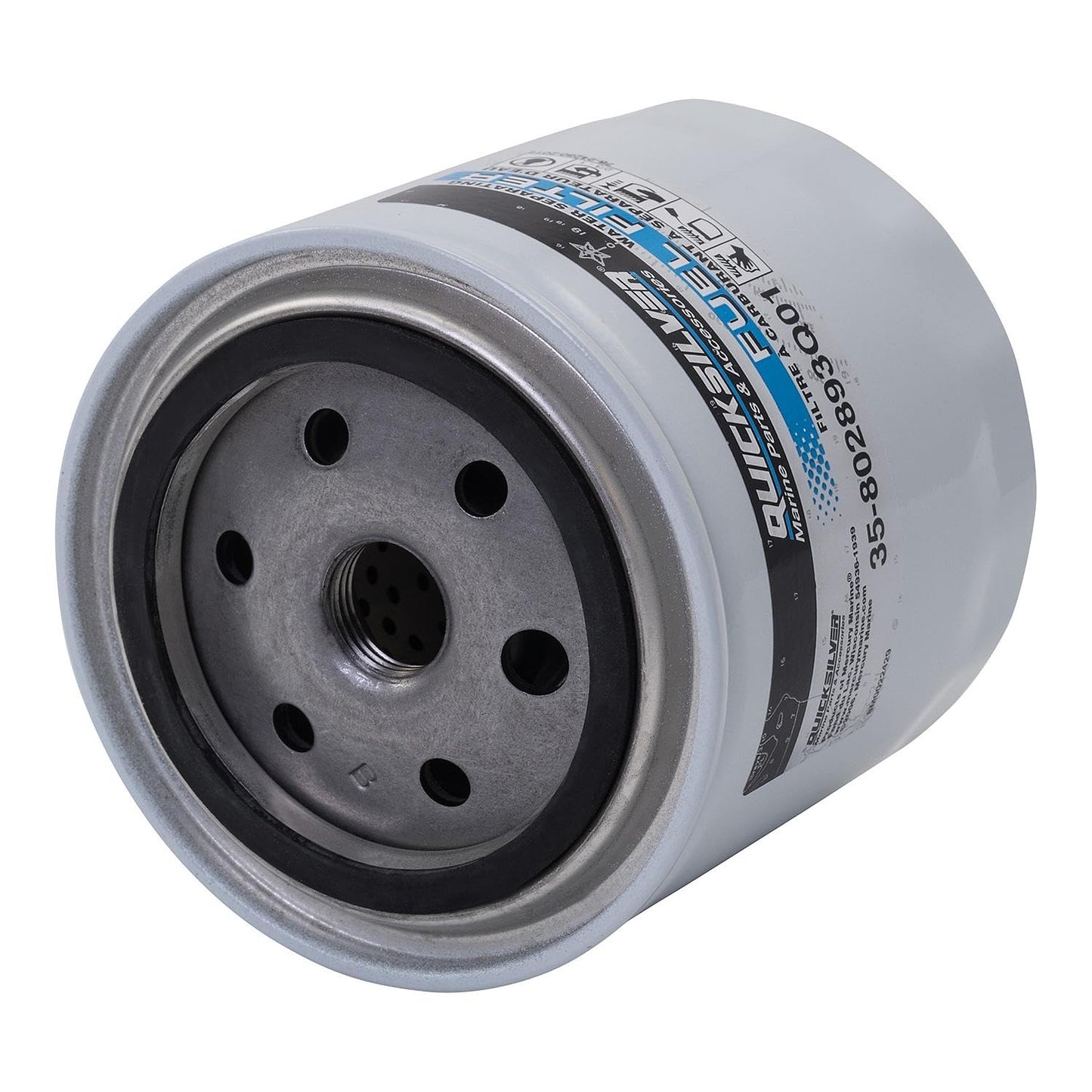 Quicksilver 802893Q01 Water Separating Fuel Filter for Mercury and Mariner Outboards, MerCruiser Sterndrive and Inboard Engines