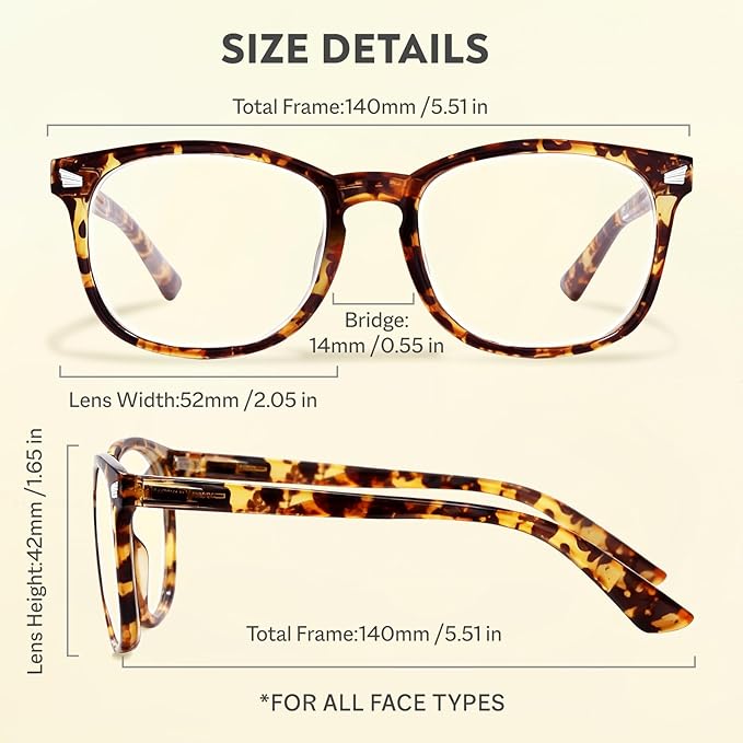 Blue Light Glasses for Woman Men | 99% Blue Light Blocking Glasses | Computer Glassess | Gaming | TV Phone Screen Reader Square Frame | Anti Eyestrain & UV Glare,3 Pack