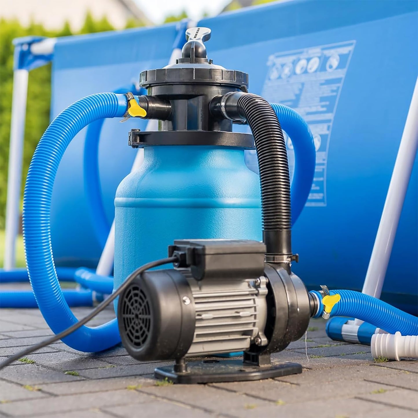 1-1/4-Inch Replacement Pool Hoses for Intex Coleman Bestways Above Ground Pools,1.25" Diameter Pool Hose Compatible with Intex Pump Models #607/#637 (Blue- 2 Pack)