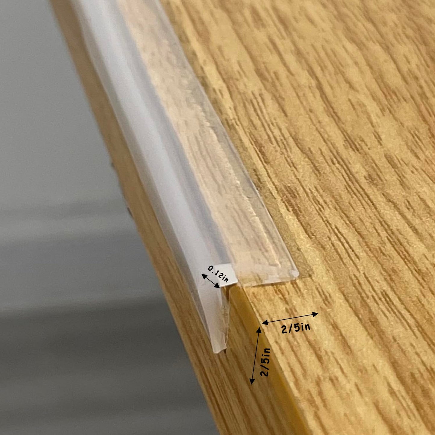 Edge Protector 100% Silicone, Baby Proofing Thin Corners Clear Guards, Pre-Tape Adhesive Soft for Kids Safety, Child Table Cabinets Furniture Bumper (2/5x2/5 in (Thin Width), 12 FT)
