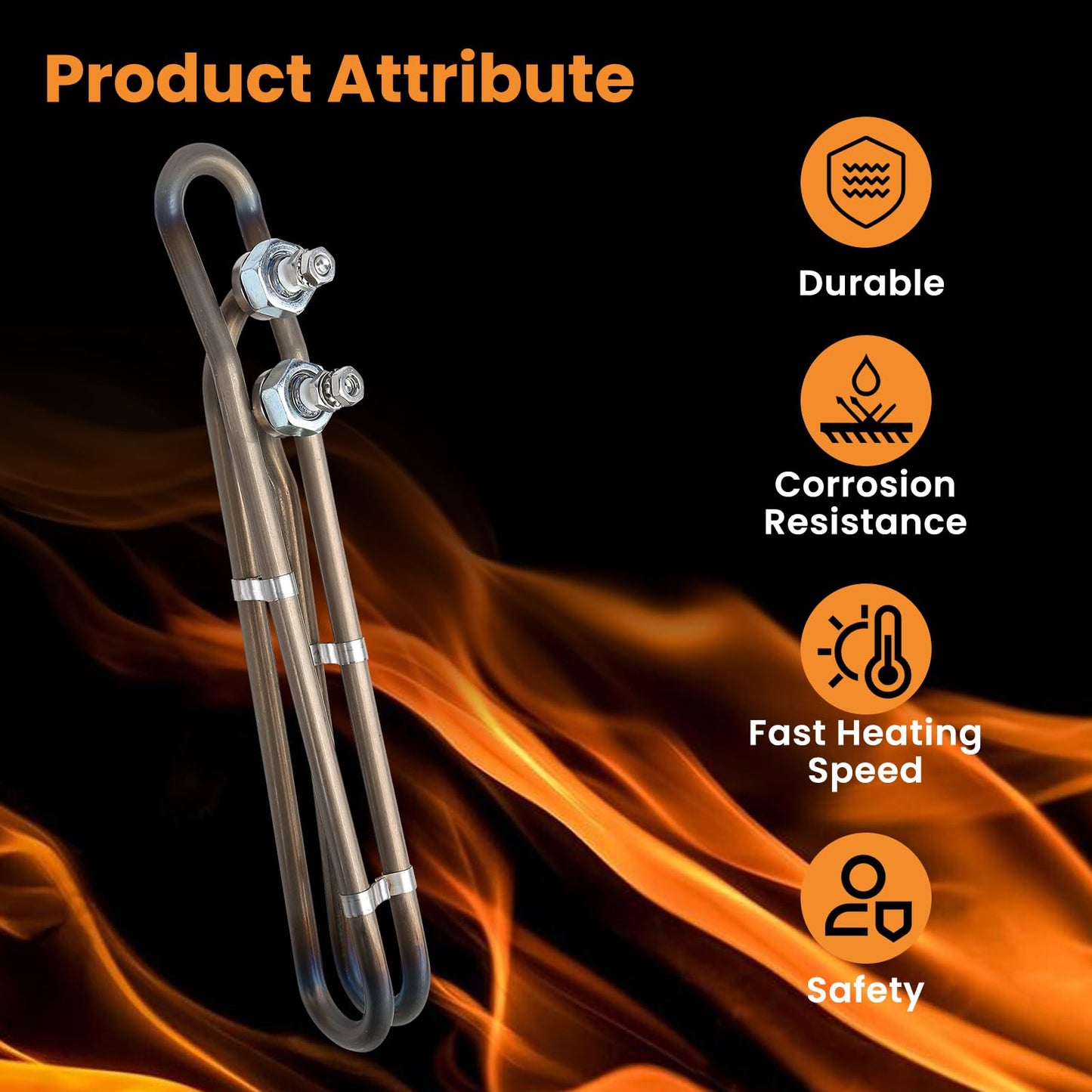Xzionh 5.5kw 240v Hot Tub Heater Element for Balboa Spa Heater Element, Replacement Flo-Thru Universal Hot Tub Heating Element (5.5kw)