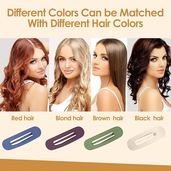 Small Flat Hair Clips for Women Lay Down Clips for Thin Hair Accessories 8pack
