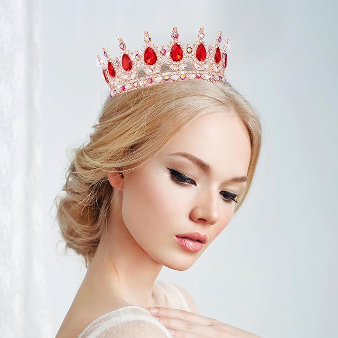 YOUlDIANZI Queen Crown Rhinestone Wedding Crowns and Tiaras for Women Costume Party Hair Accessories Princess Birthday Crown Crystal BridalCrown