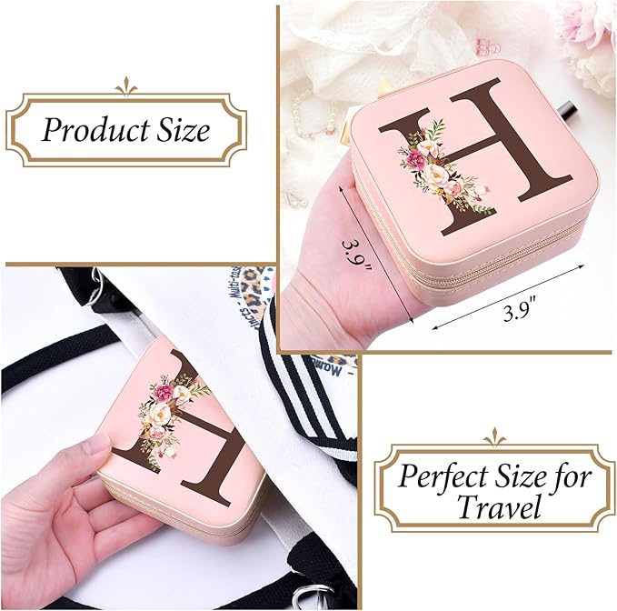 Sister Gifts for Girls, Travel Jewelry Case Box Organizer Personalized Christmas Gifts for Sister Wife Women, Birthday Gift for Elder Sister Big Sister Little Sister