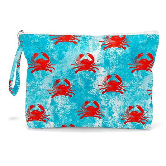 Fokongna Wet Bag, Travel Makeup Bag, Wet Dry Bag, Wet Bag for Swimsuit, Beach Pool Diapers Dirty Yoga Gym Clothes Zipper Pouch for Women Sister Friends Wet Bag Ocean Sea Shells Beach Starfish.349