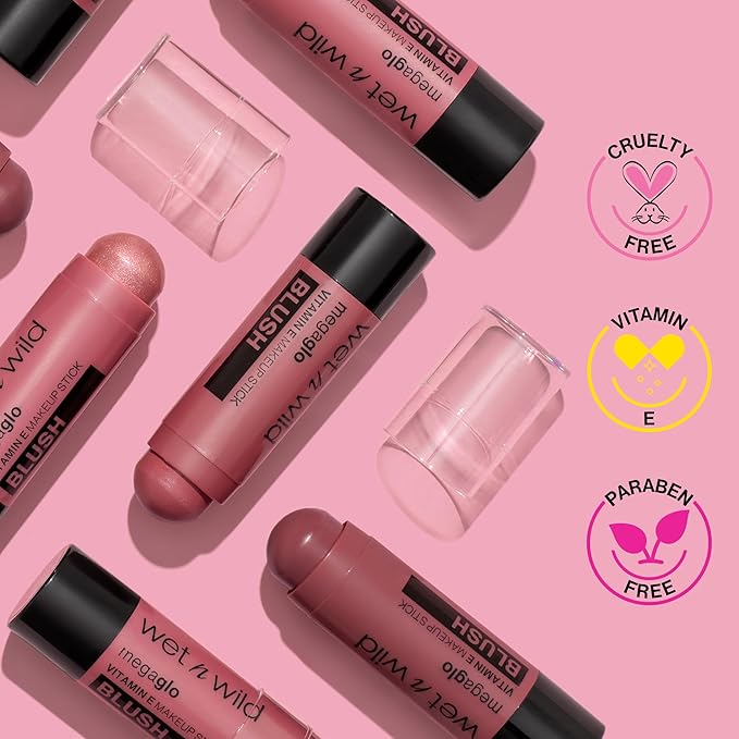wet n wild MegaGlo Makeup Stick, Buildable Color, Versatile Use, Cruelty-Free & Vegan - Floral Majority
