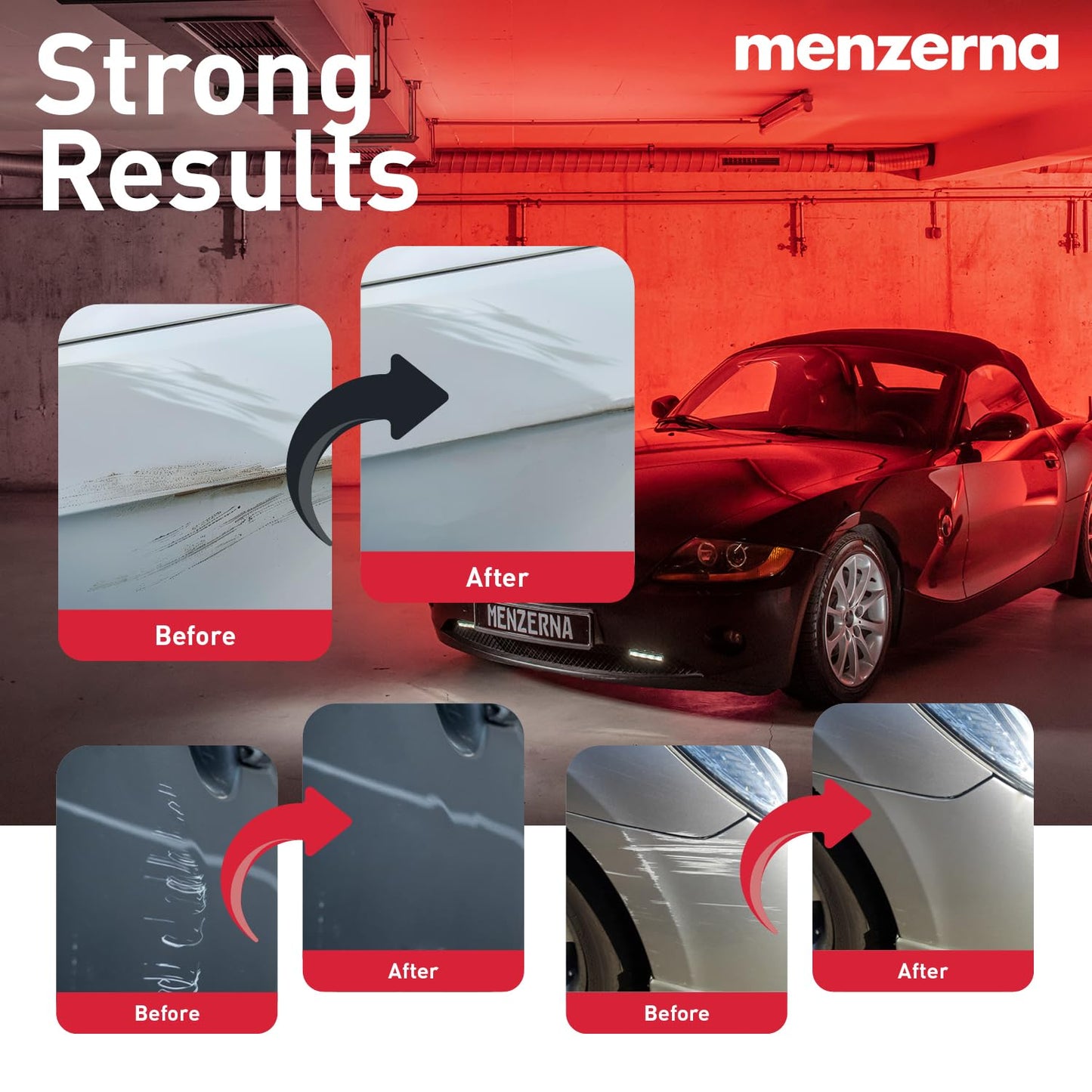 menzerna Heavy Cut Compound 1000" I Abrasive Polishing Compound for Deep Scratches, Sanding Marks, Swirls & Holograms I Buffing and Polishing Compound for Scratch Repair I Silicone Free I 16 fl oz.