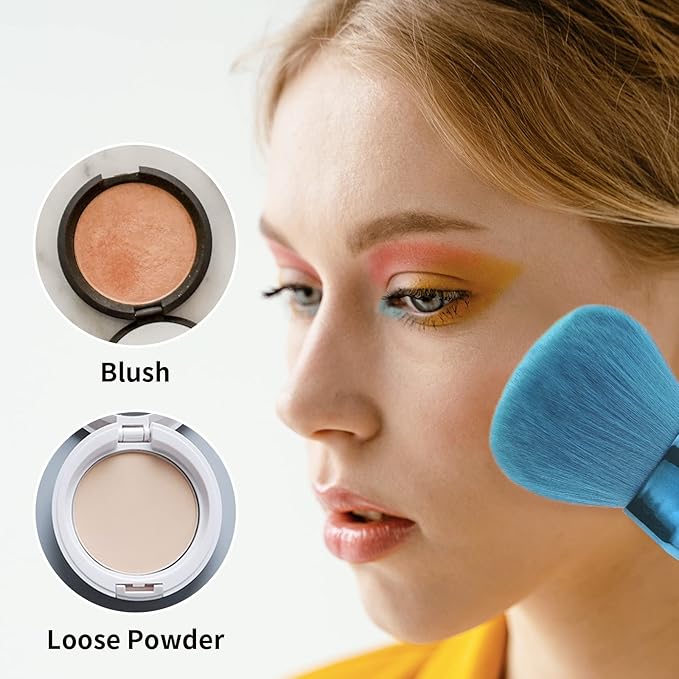 Vaincre Nail Art Dust Powder Remover Brush, Soft Nail Art Dust Cleaner Brush for Acrylic Application and Makeup(Blue)