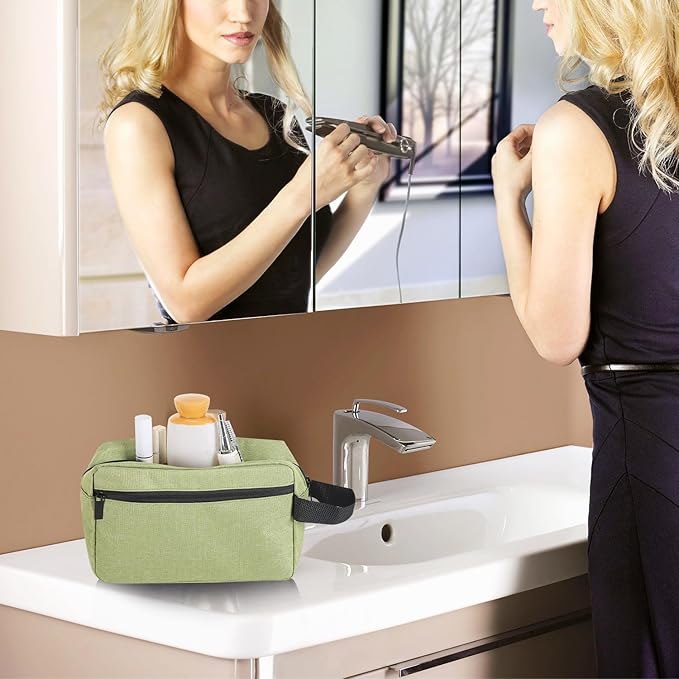 Travel Toiletry bag Toiletry bag for women men Hanging Cosmetic bag Travel accessories for Women Men (Grass green)