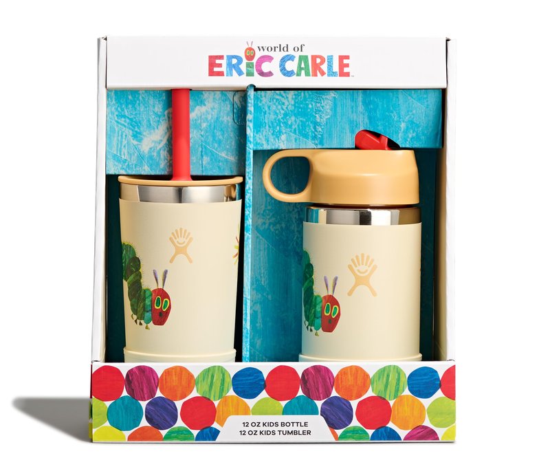 Hydro Flask Kids Water Bottle and Tumbler Bundle Set for School - Stainless Steel and Insulated with Straw Cap - 12 Oz World of Eric Carle™ Caterpillar