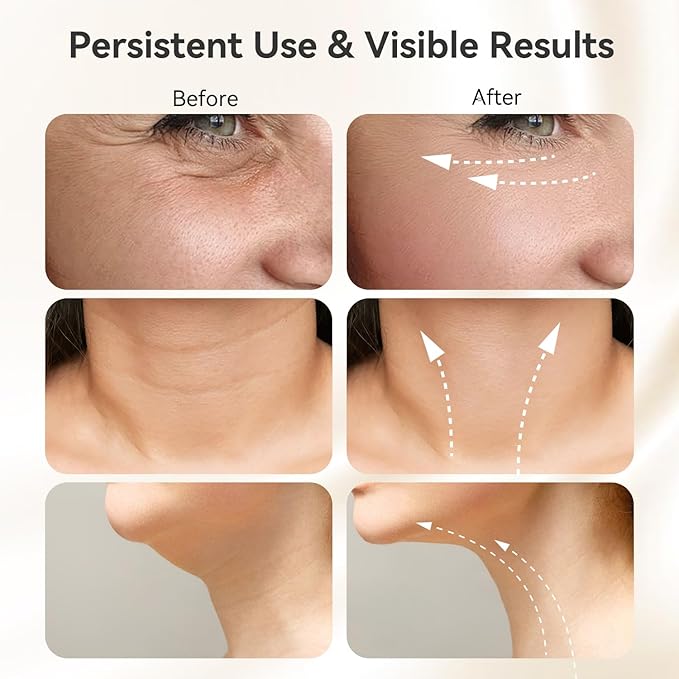 Neck Face Massager, Portable Face Sculpting Tool, 3 Modes Facial Massager, Face Massager Tool for Skin Care (Nude)