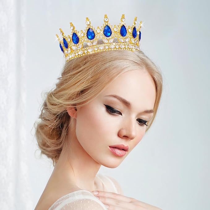 YOUlDIANZI Queen Crown Rhinestone Wedding Crowns and Tiaras for Women Costume Party Hair Accessories Princess Birthday Crown Crystal BridalCrown