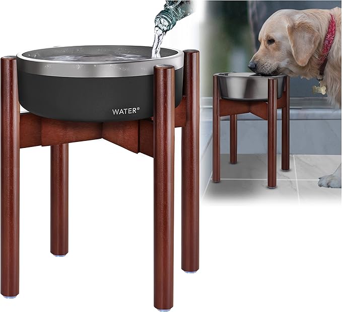 Stand for Dog Water/Food Bowl, Fountain or Feeder - Ideal for Large Dog Breeds - Adaptable Size with Lock - Bowls Not Included