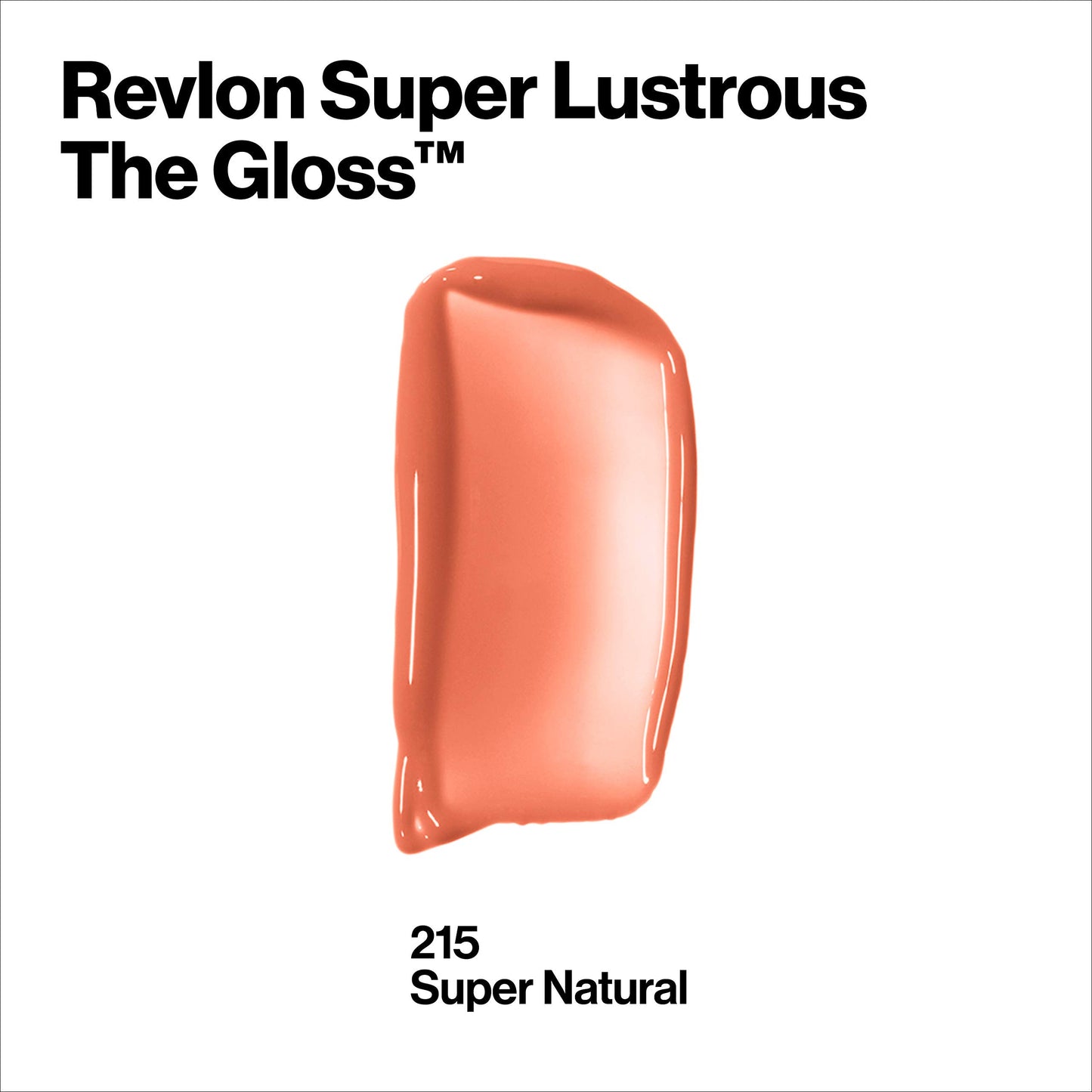 REVLON Super Lustrous Lip Gloss,Non-Sticky,Hydrating,High Shine Finish,215 Super Natural,0.13 oz,(Pack of 2)