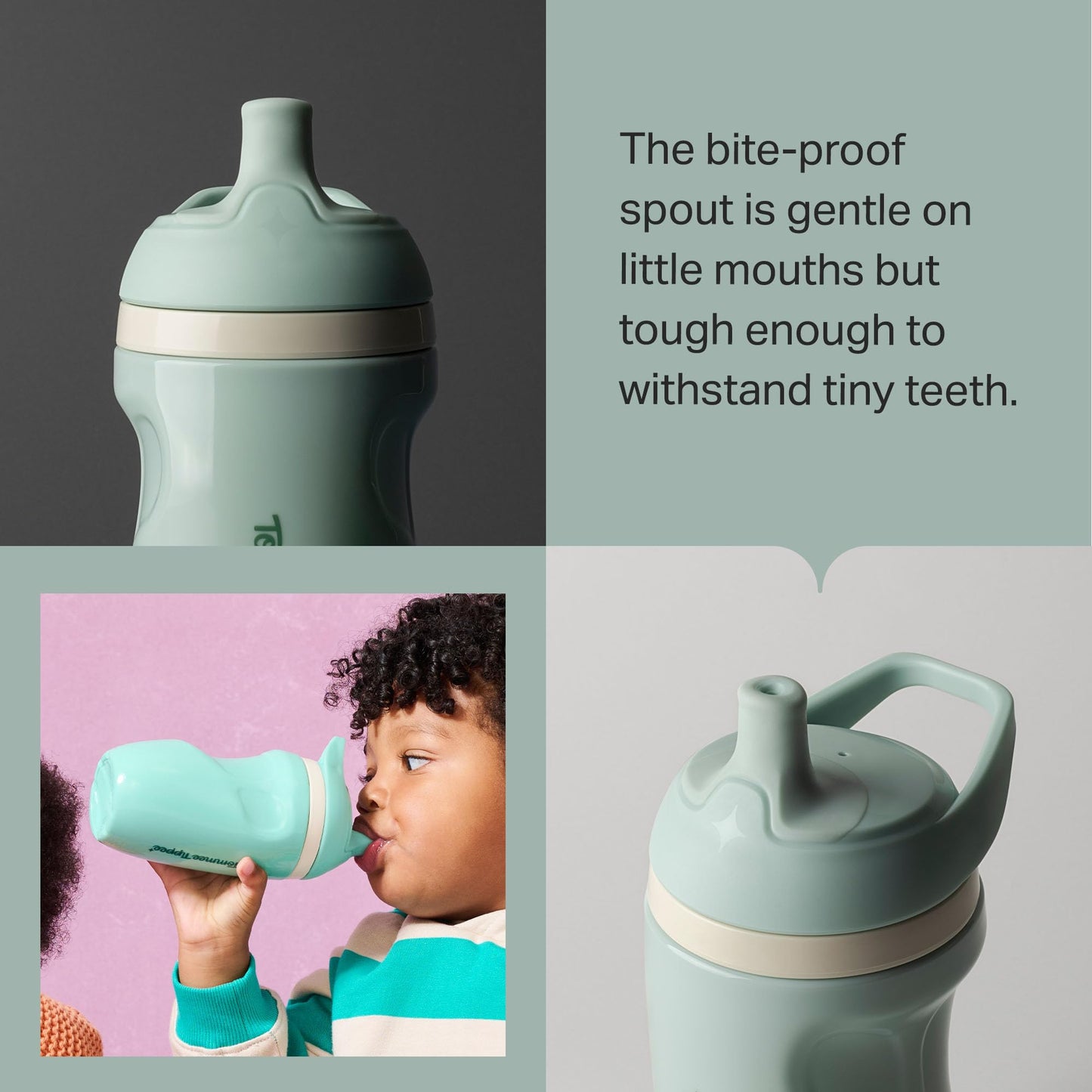 Tommee Tippee Ultra-Light StayPut Pacifier 6-18 Months, One-Piece Silicone Design & Tommee Tippee Insulated 9oz Toddler Water Bottle, No Spill, Sippy Cups for Toddlers 1-3 Years, BPA Free, Pack of 2