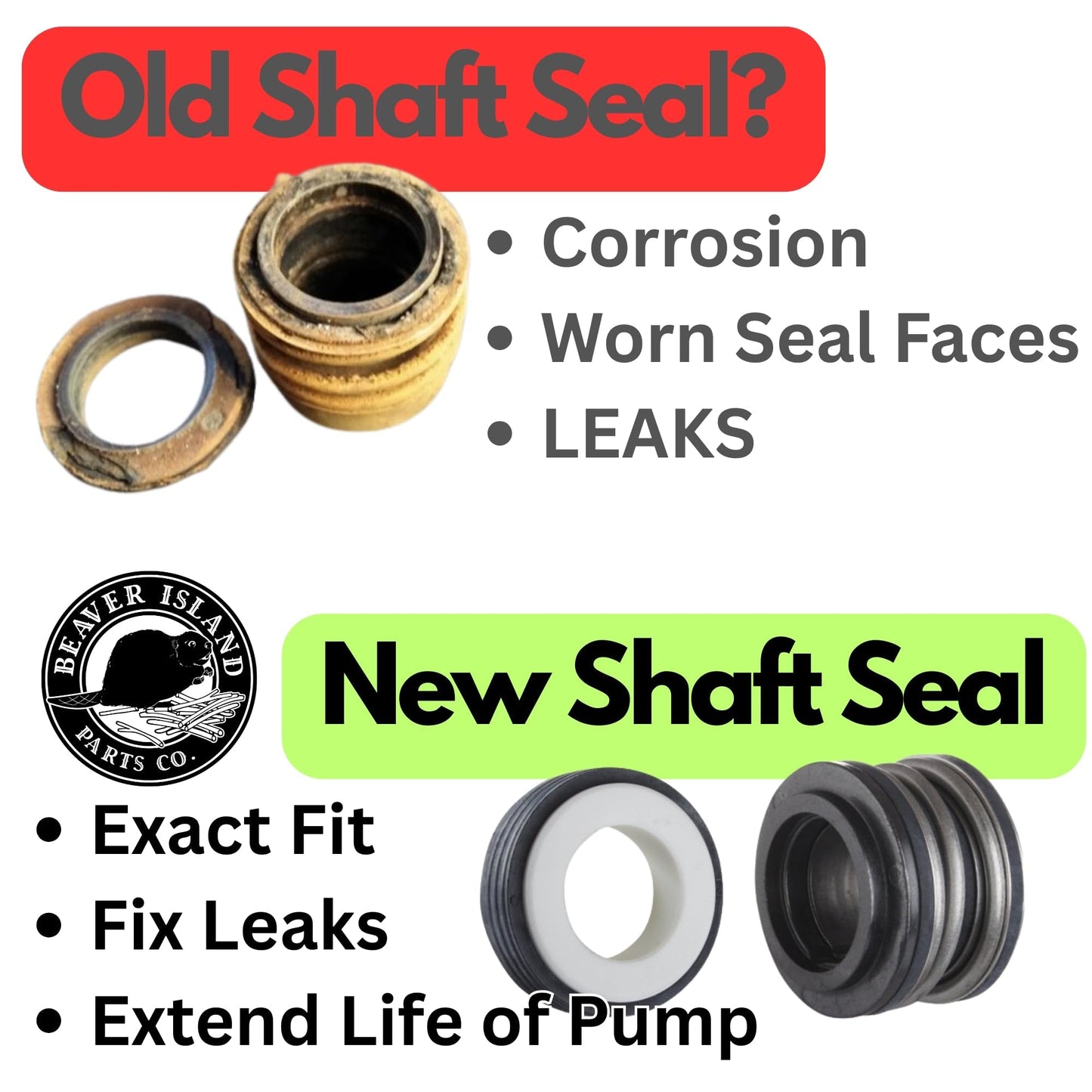 Beaver Island Parts Company | Pump Rebuild Kit | Fits Hayward PowerFlo Matrix Pump SP1591, SP1591TL, SP1592, SP1592TL, SP1592FT, SP15922S, W3SP1592, W3SP15922S, W3SP1593