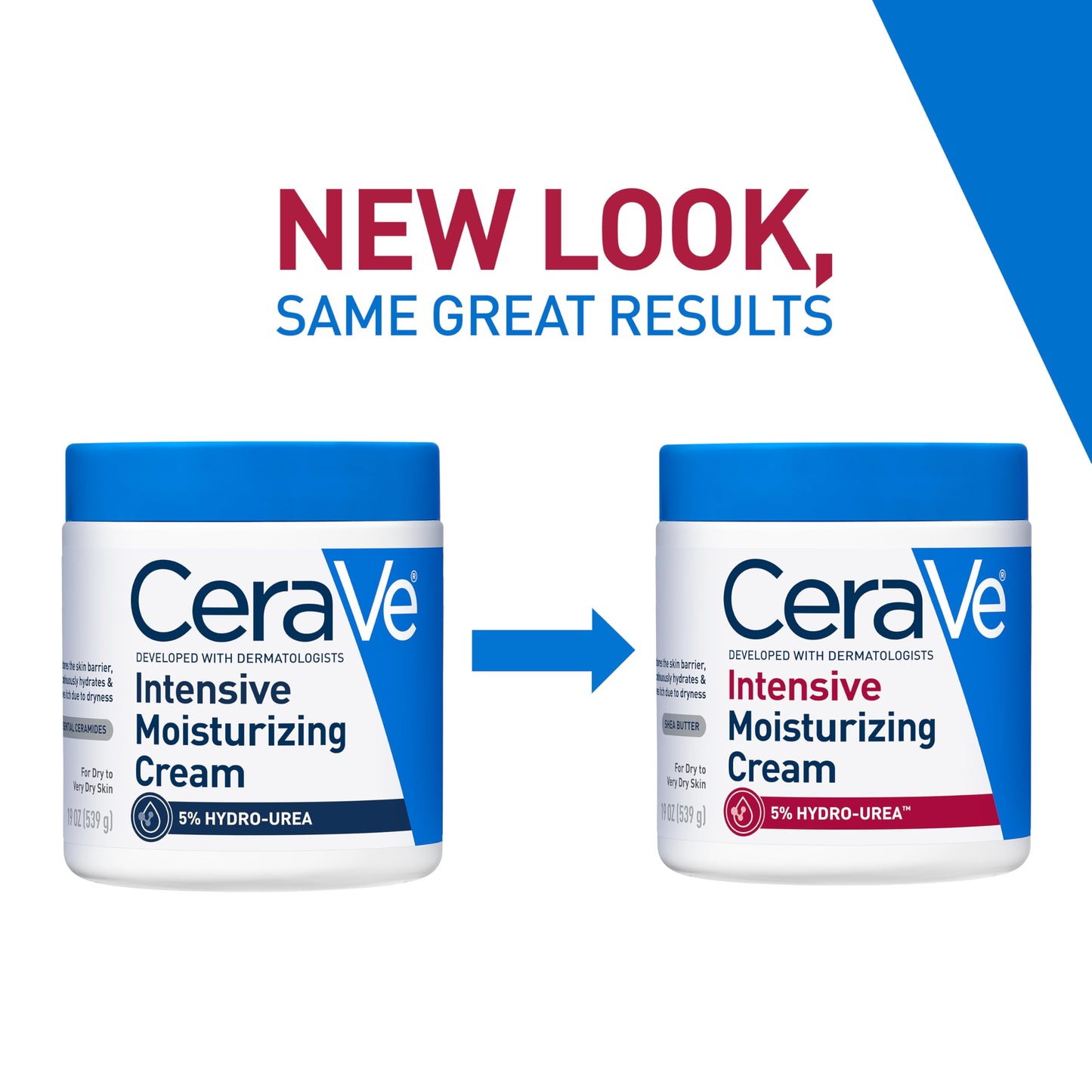 CeraVe Intensive Moisturizing Cream, Body Moisturizer With Shea Butter, 72H Hydration + Skin Barrier Repair, Fragrance-Free Body Lotion For Extremely Dry Skin, 19oz | Packaging May Vary