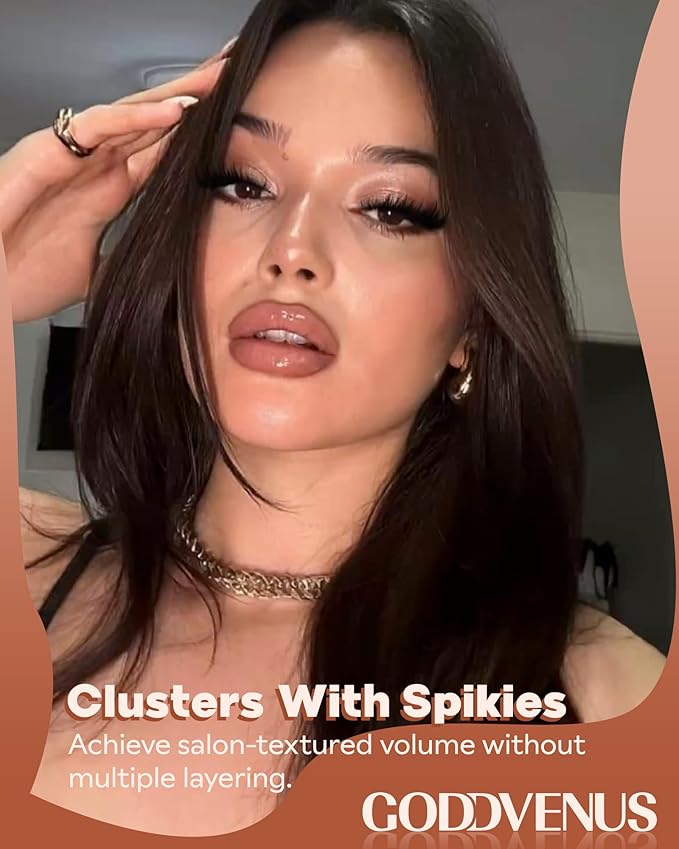 Manga Lash Clusters Kit with Spikes Wispy Fluffy Cluster Eyelash Extensions Kit Anime Eyelashes Clusters Reusable Faux Mink Fairy Individual Lash Extension Kit (D Curve 12-18mm 204 pieces)