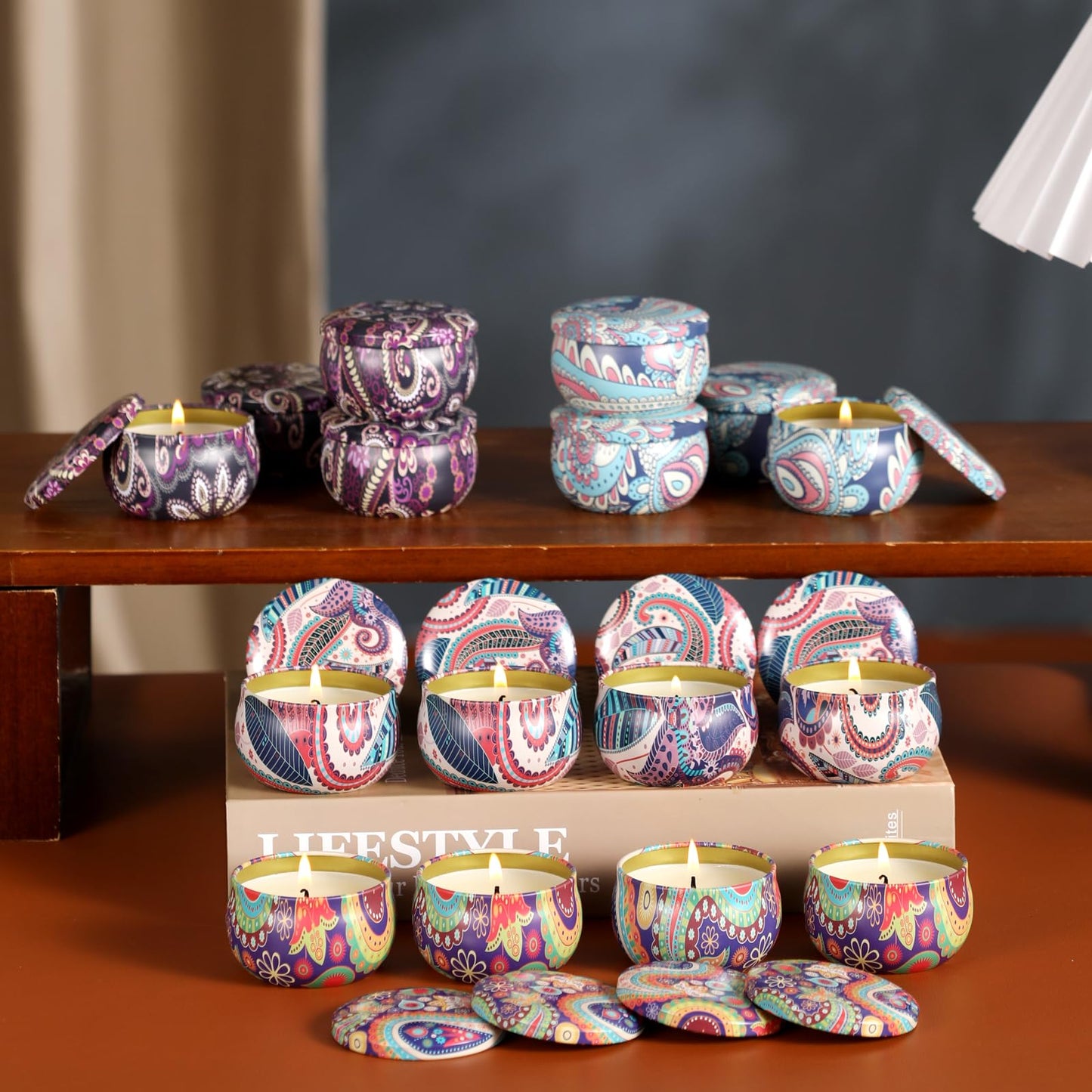 kedtui Scented Candles Gift Set, 32 Pack Aromatherapy Candle, Natural Soy Wax Travel Tin Candles for Home Scented, Ideal for Christmas, Birthday, Thanksgiving, Valentines Day Gifts