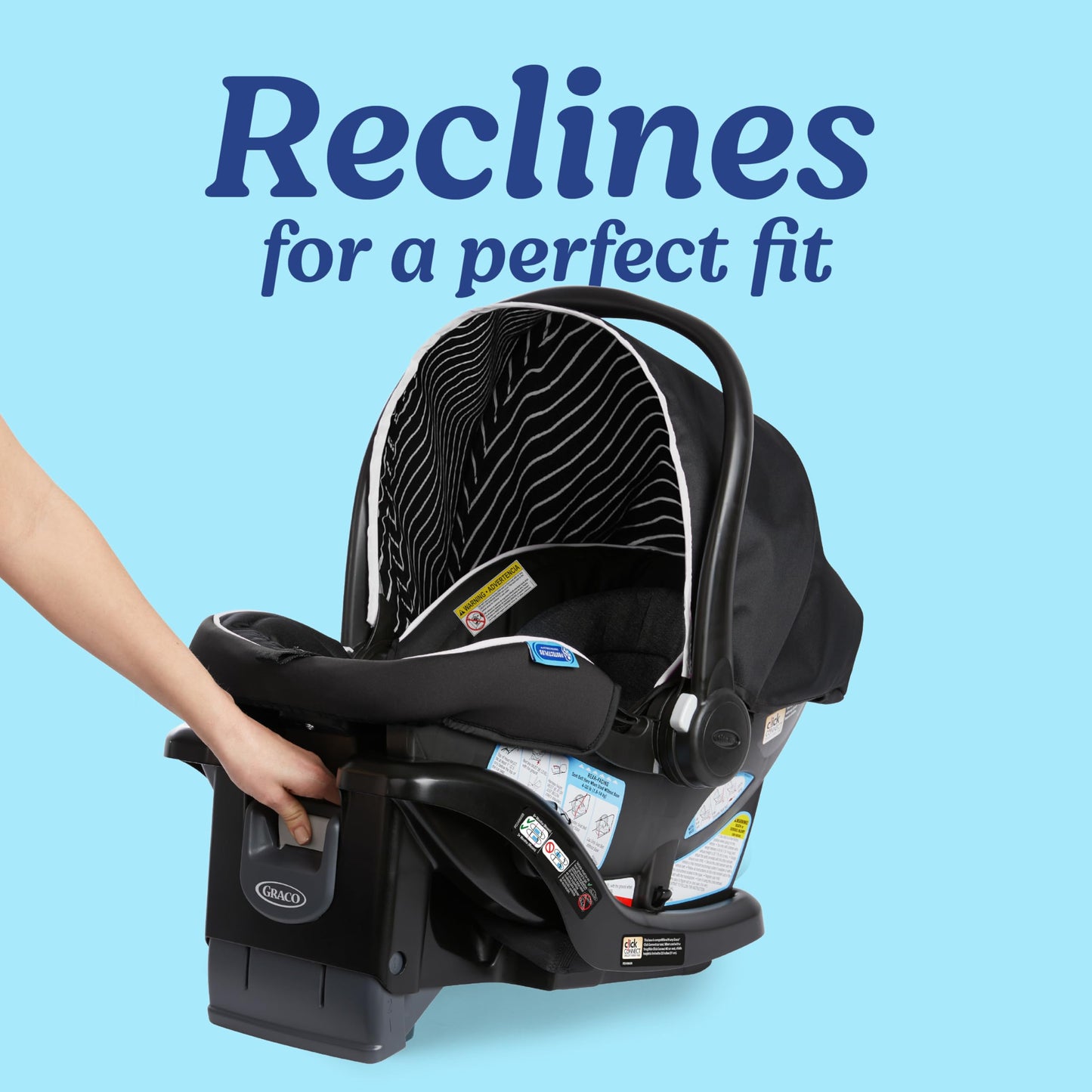 Graco SnugRide Lite LX Infant Car Seat, Lightweight Rear-Facing Seat for Babies 4–30 lb, 4-Position Adjustable Base, LATCH Installation & ProtectPlus Engineered, Studio