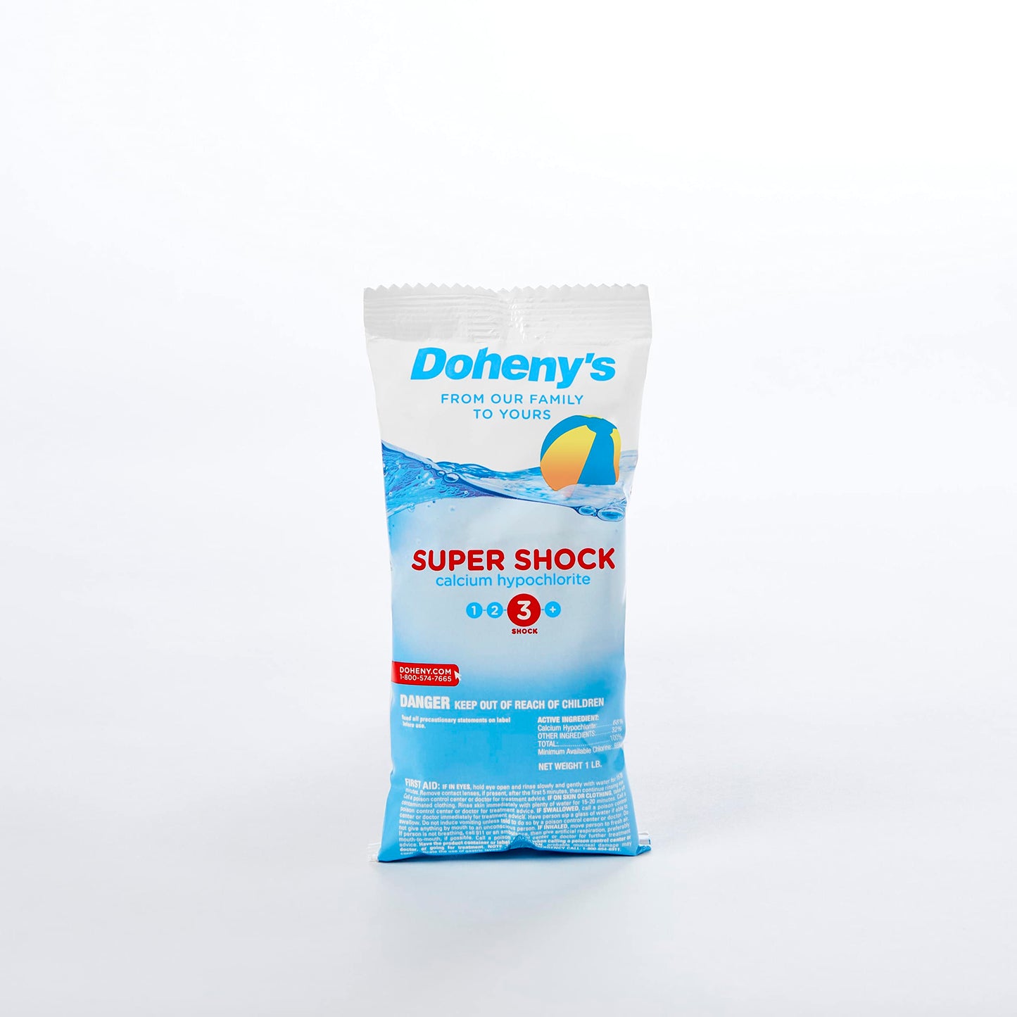 Doheny's Super Pool Shock | Pro-Grade Chlorine Shock, Quick-Dissolving, Fast-Acting 68% Cal-Hypo Granular Pool Shock | 24 x 1lb Bags, Proudly Made in the USA