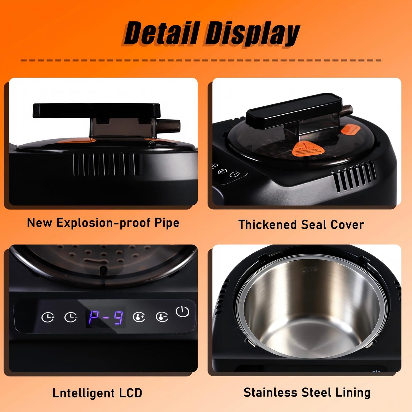Portable Sauna Steamer Machine with Remote Control, 4L 1600W Upgrated Steam Generator for Sauna, 9 Levels, 120 MIN Timer, for Home Spa Sauna Accessories.