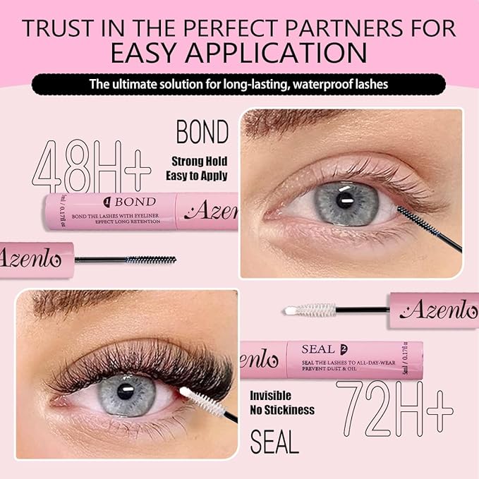 Azenlo Natural Lash Clusters Kit Wispy Eyelash Clusters 120 pcs Cluster Eyelash Extensions C Curl Individual Lashes 10-16 mm Mix Length Natural Look (60D KIT 120 Pcs)