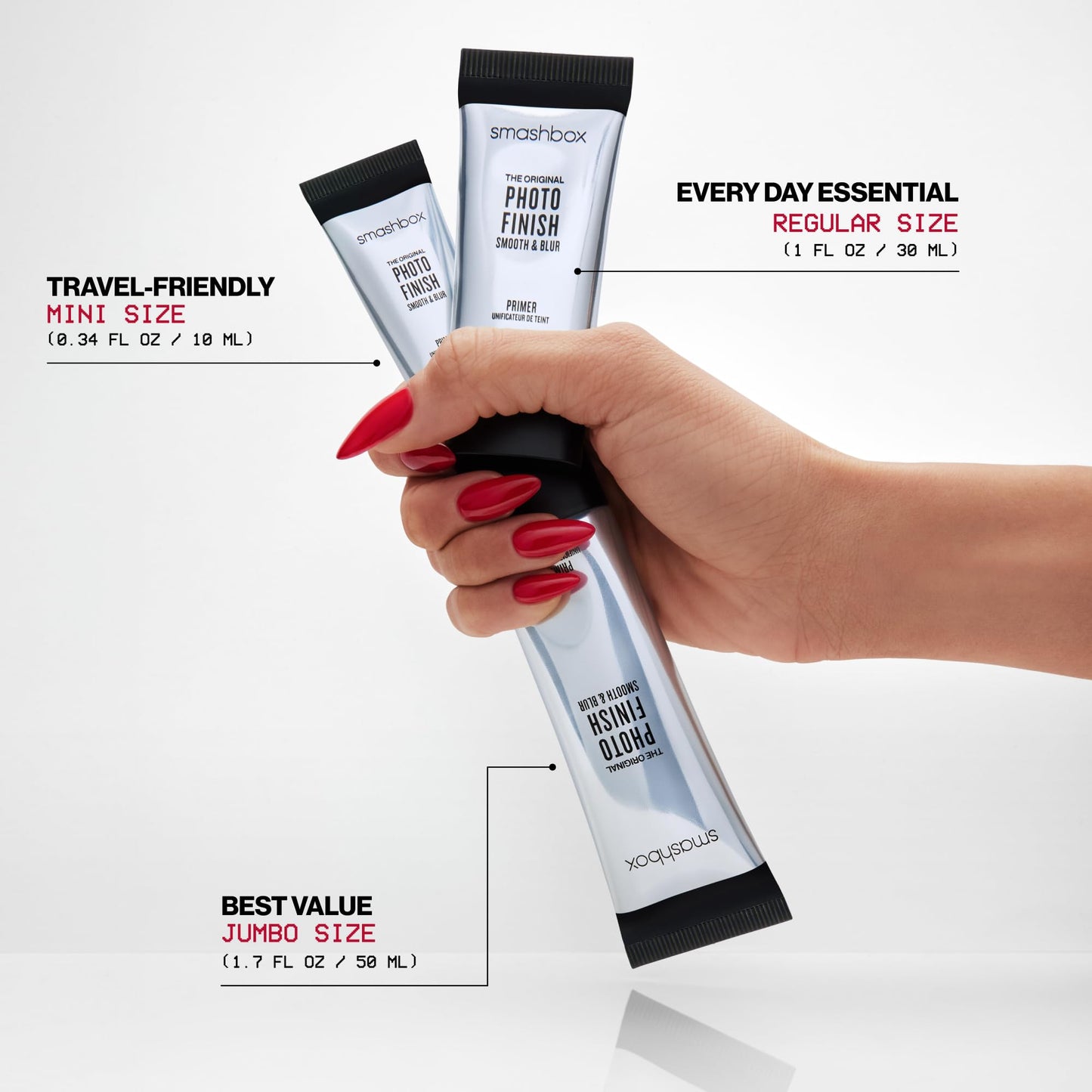 Smashbox The Original Photo Finish Smooth & Blur Makeup Primer | Instantly Smooths and Blurs Fine Lines and Pores | Vitamins A + E, 1 Fl Oz