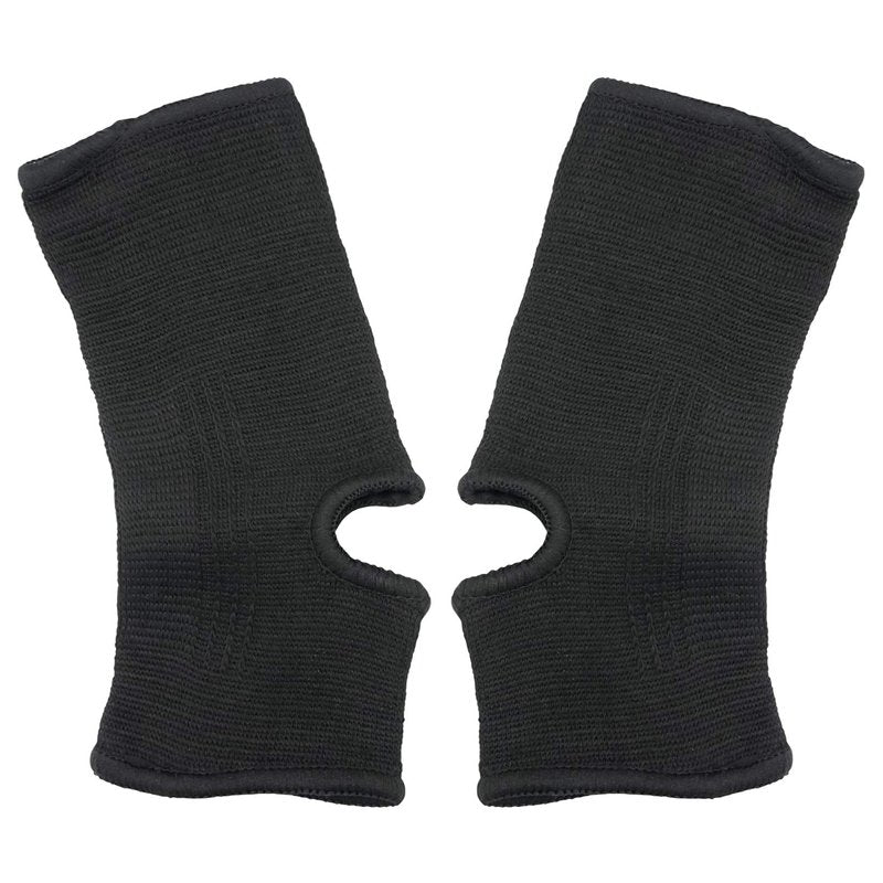 Luwint Kid Compression Ankle Brace Sock Support, Knitted Ankle Sleeve for Boys Girls, Youth Ankle Support for Sprains, Tendonitis, Arthritis, Basketball Running Soccer Dance Fitness, 1 Pair Black