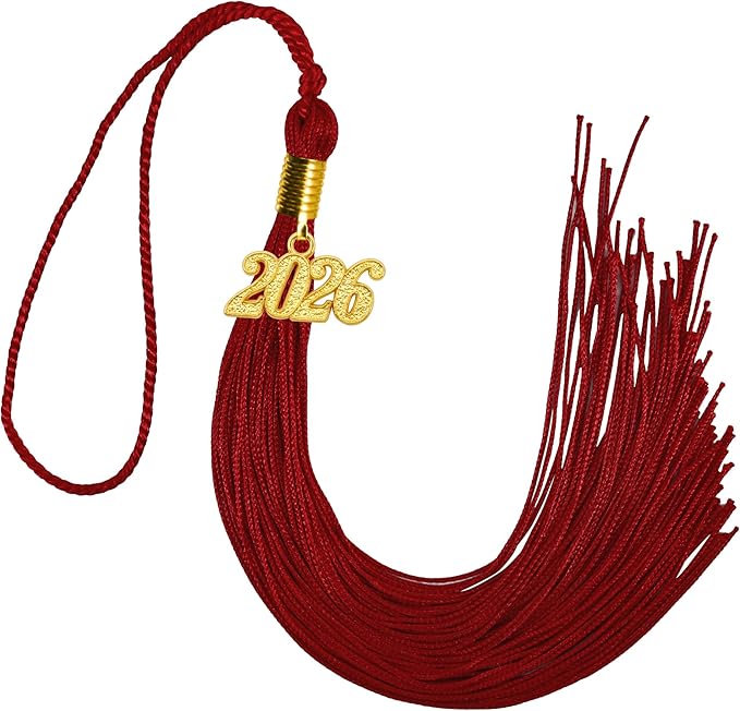 GraduationMall Single&Multiple Color Graduation Tassel with 2026 Year Charm 9"