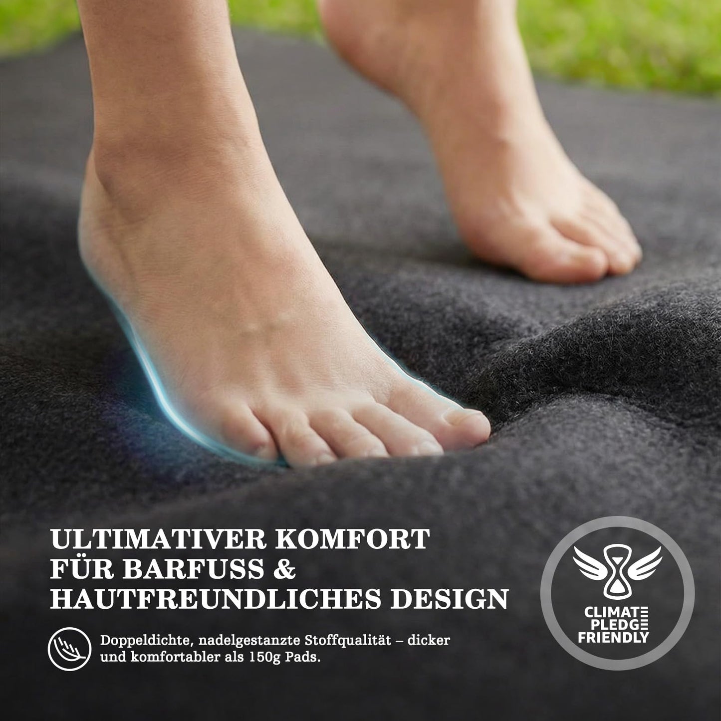 UIRWAY 12FT Round Pool Liner Pad for Above Ground Pool, [2026 New 300G/M² Thicker Heavy Duty] Black Seamless Double Density Pool Underlayment Pad, Puncture Resistant Weed Barrier, Cushion Protection