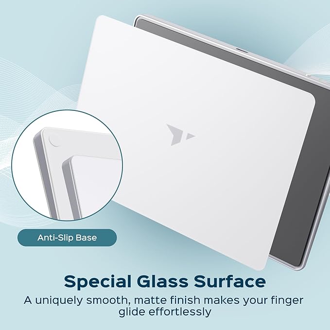 Turonic TP1 Wireless Touchpad, Bluetooth 2.4GHz, Type-C Rechargeable, 150×105mm Area, Up to 30H Use, 4-Touch Recognition, Multi-Device Connection, Precision Glass Surface, Compatible with Windows