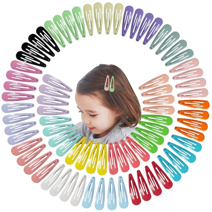 80PCS Hair Clips, 2 Inch Non-Slip Metal Hair Barrettes for Girls, Kids, Baby and Women. (20 Colors)