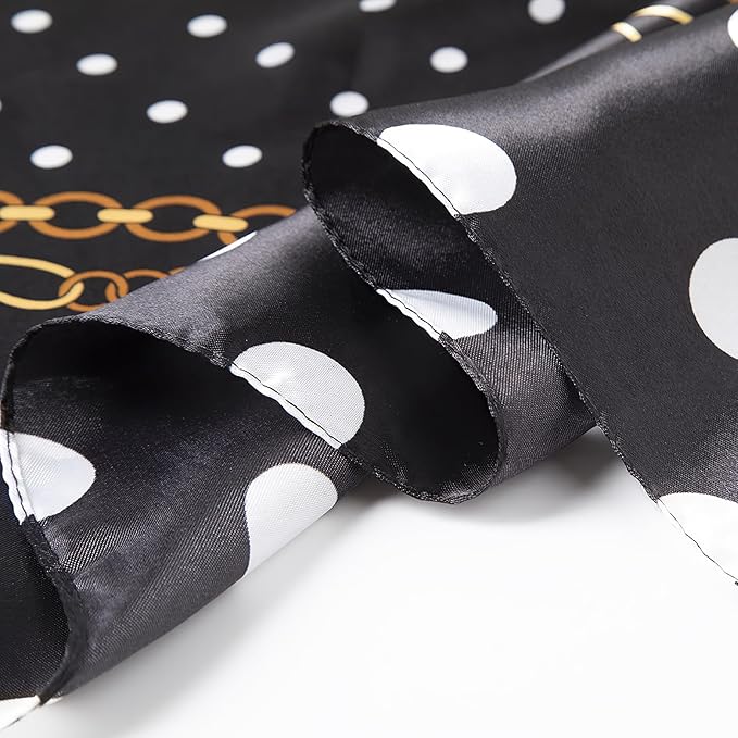 vimate 35" Square Silk Like Head Scarf - Women's Fashion Satin Scarf Bandana for Hair Wrapping at Night.