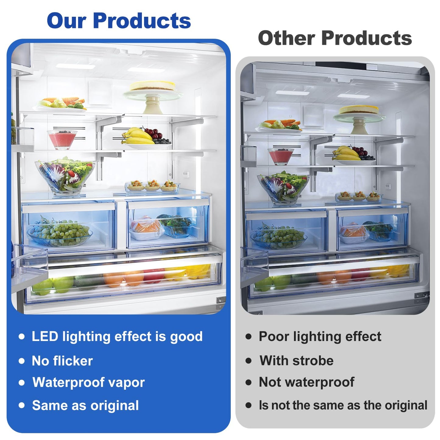 WR55X26671 LED Refrigerator Light Board GE refrigerator Part PS11767930 AP6035586(2 Pack)