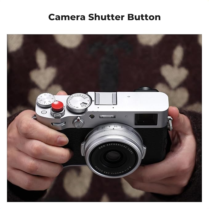 K&F CONCEPT Camera Shutter Button 3 PCS Red Quick Release Button Compatible with Fuji X-T5 X-T4 X-T30 X100VI X100V X-E4, Sony RX1RIII RX10VI RX10III RX100VII, Lei ca Q3 M10 M11, Compatible with Ni kon DF F3