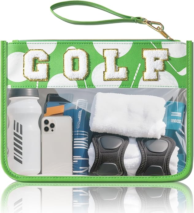 Baseball Gift Bags Baseballs Treat Bags Team Gifts Clear Chenille Letter Zipper Pouch Accessories Stuff Sport Portable