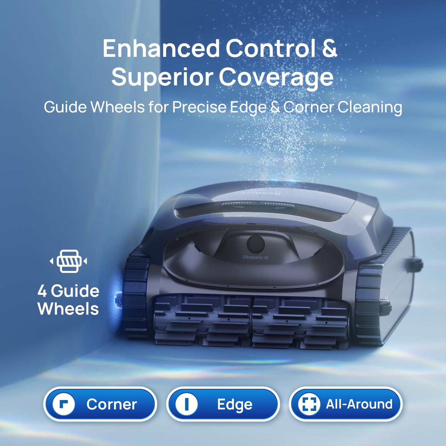 (2025 Upgrade) Beatbot AquaSense 2 Cordless Robotic Pool Vacuum Cleaner, Smart Surface Parking, Double-Pass Waterline Scrubbing, Cleans Floor, Walls and Waterline