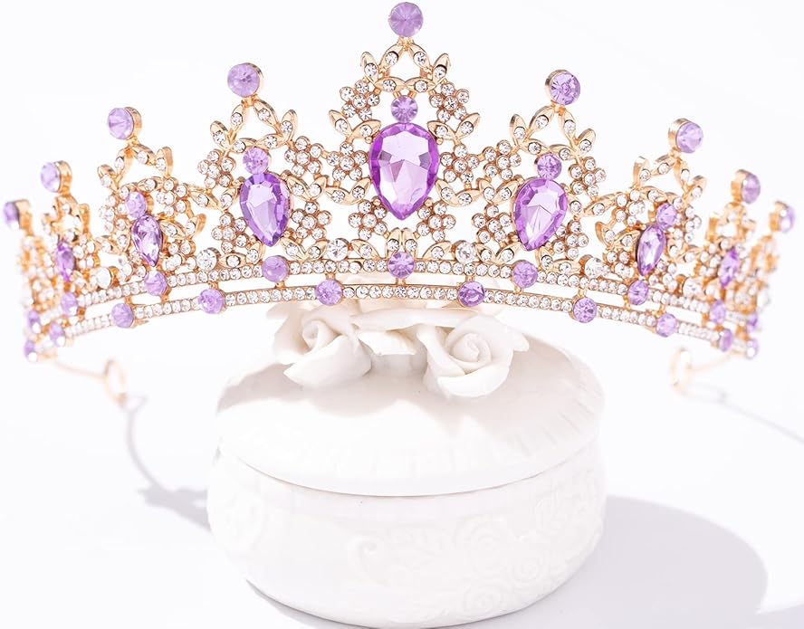 FORSEVEN Crystal Tiaras for Women, Wedding Tiaras and Crowns for Women Tiaras for Birthday Party Princess Crown Hair Accessories Bride Rhinestone Christmas Decorations Headband